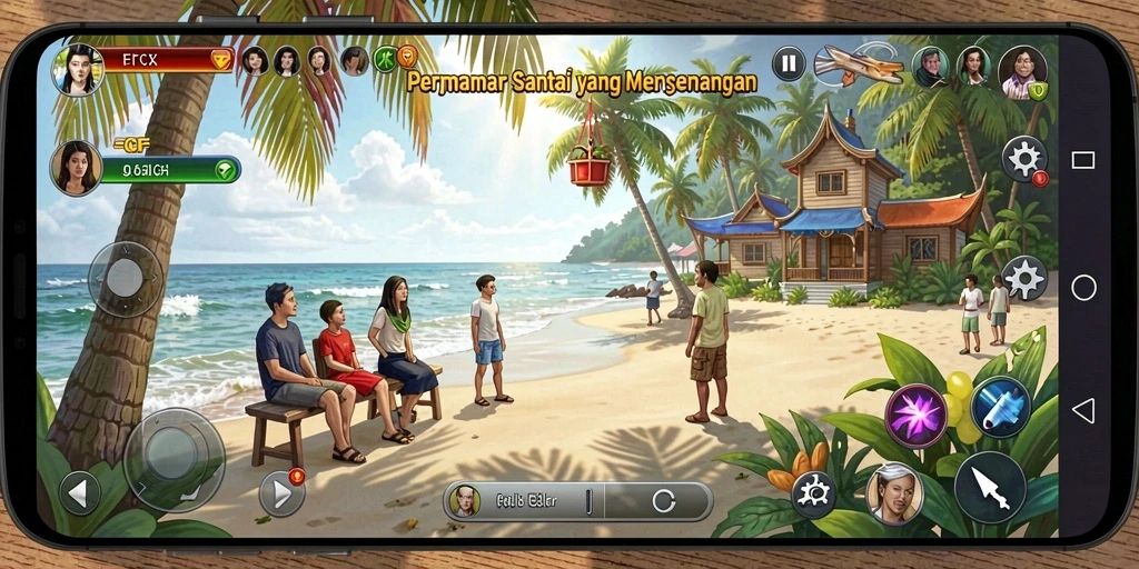 Tampilan gameplay 6CF yang mengasyikkan dan penuh warna.