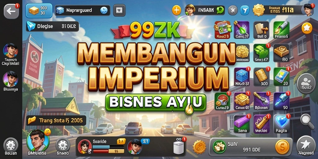 Screenshot gameplay 99ZK yang menunjukkan strategi bisnis yang menarik.