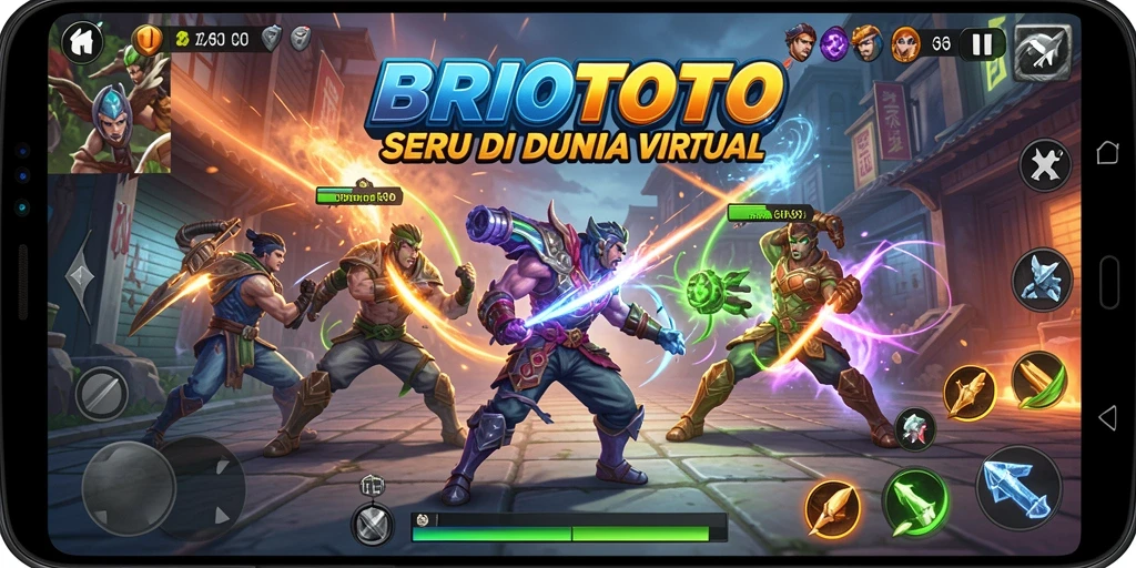 Tampilan gameplay menegangkan dari BRIOTOTO dalam aksi Fighting.