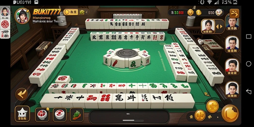 Screenshot gameplay BUKIT777 menampilkan fitur Mahjong yang menarik.