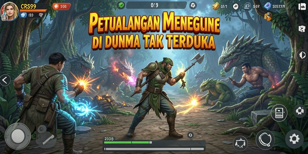 Tampilan menarik dari gameplay petualangan CRS99 yang mengasyikkan.
