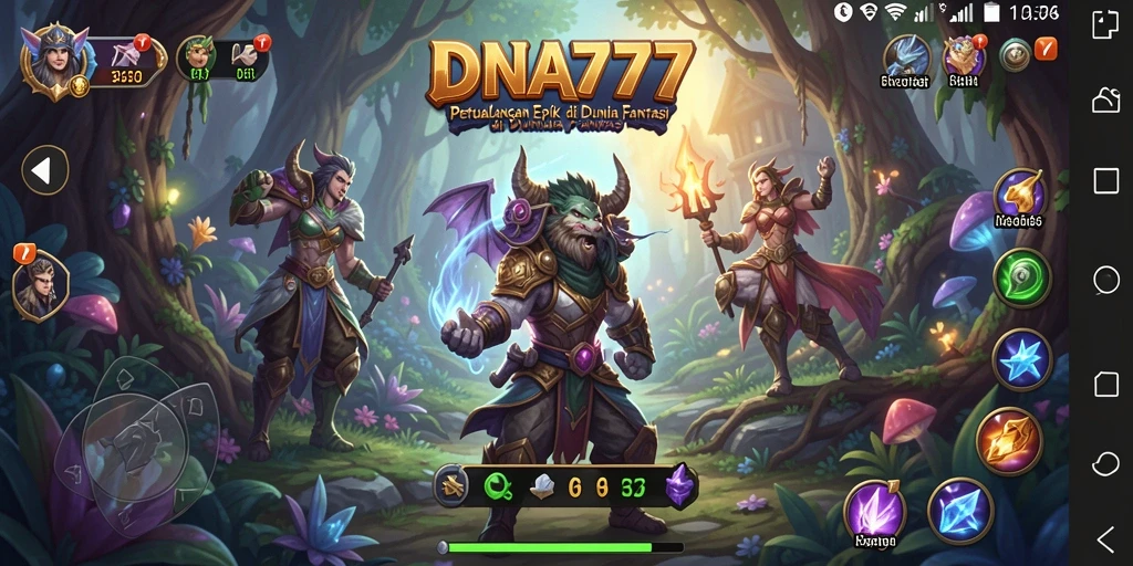 Tampilan gameplay DNA777 yang menakjubkan dan interaktif.