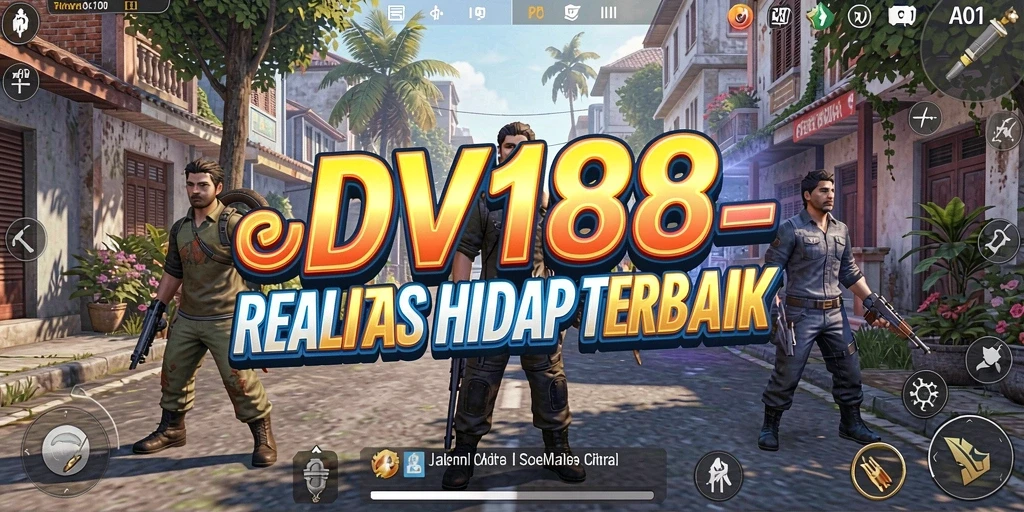 Screenshot gameplay DV188 yang menunjukkan karakter dalam aktivitas sehari-hari.