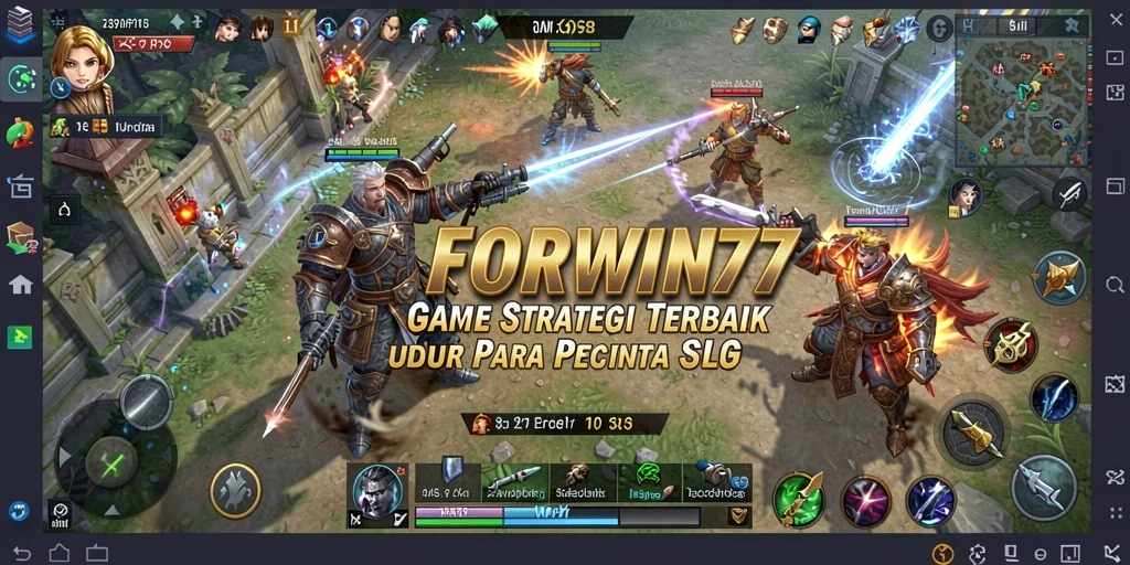 Menampilkan aksi mendebarkan dalam permainan SLG FORWIN77.