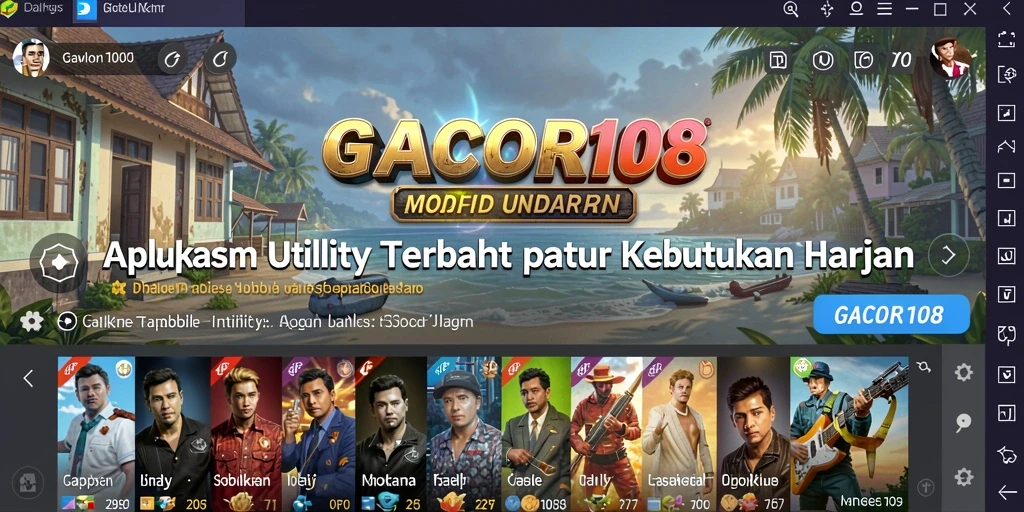 Tampilan antarmuka GACOR108 yang menarik dan mudah digunakan.