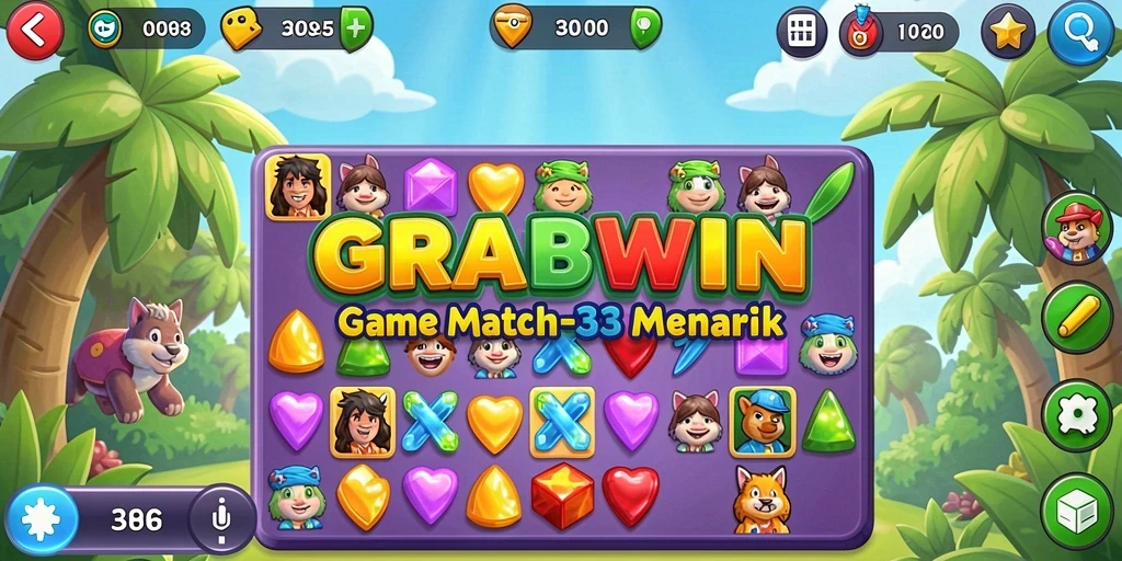 Tampilan gameplay seru dan menantang di GRABWIN.