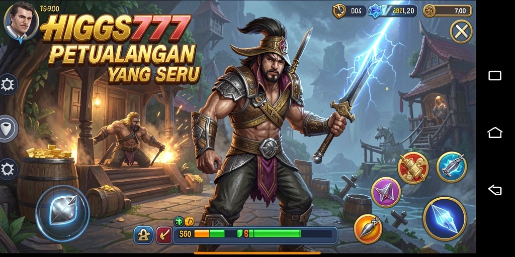 Tampilan menarik dari gameplay menegangkan di HIGGS777.