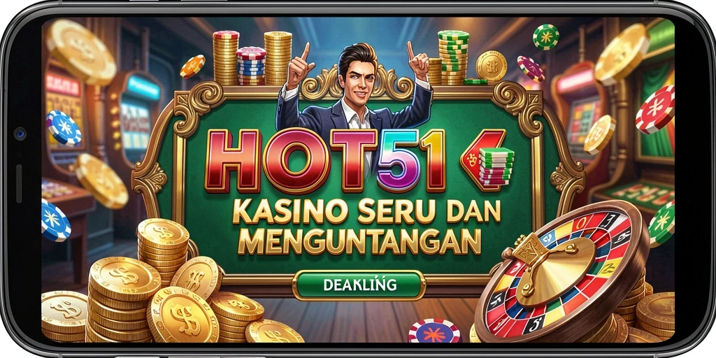 Tangkapan layar HOT51 menampilkan gameplay Kasino yang mendebarkan dan interaktif.