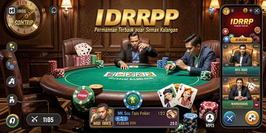 Screenshot gameplay menampilkan aksi poker seru di IDRRP.
