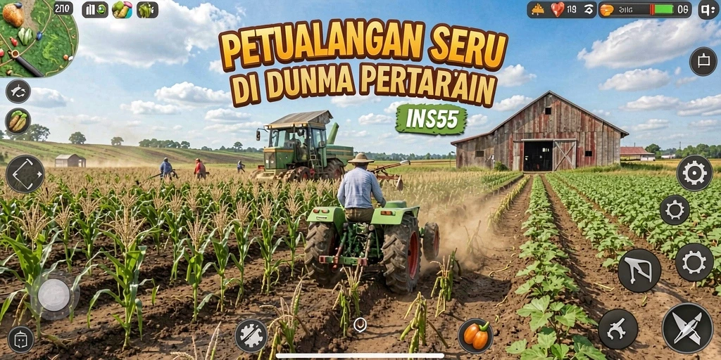 Tampilan grafis menarik dalam gameplay Farming INS55.