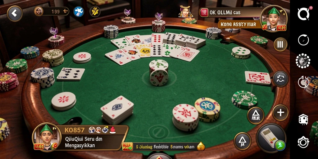 Tampilan gameplay KO857 dengan aksi QiuQiu menegangkan.