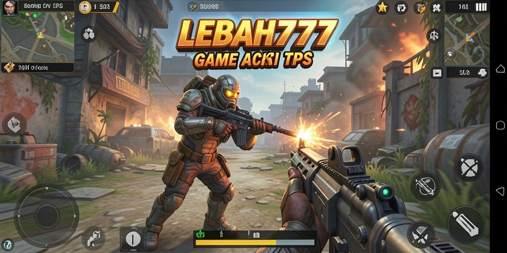 Tampilan gameplay menegangkan dalam LEBAH777 dengan aksi tembak-menembak yang mendebarkan.