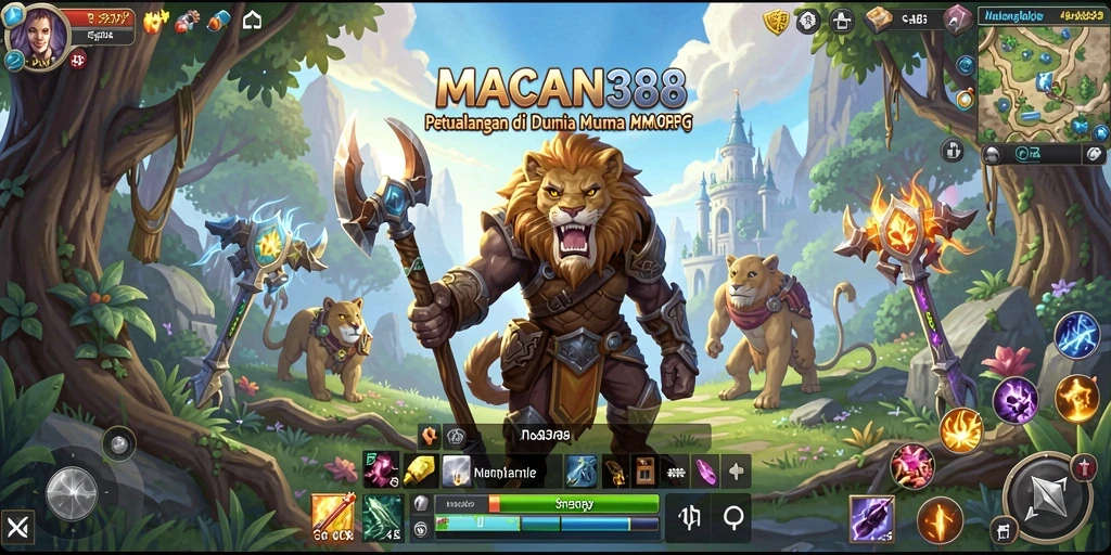 Tampilan gameplay seru di dunia MMORPG MACAN388.