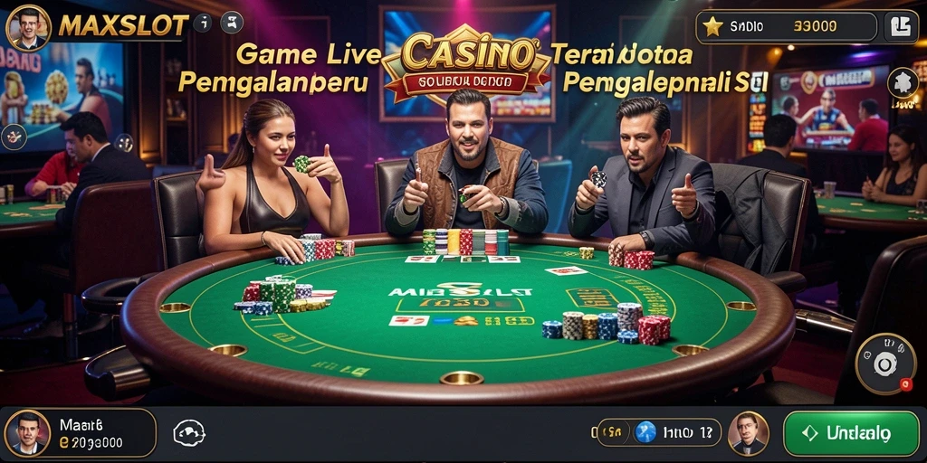 Gameplay Live Casino yang mendebarkan di aplikasi MAXSLOT.