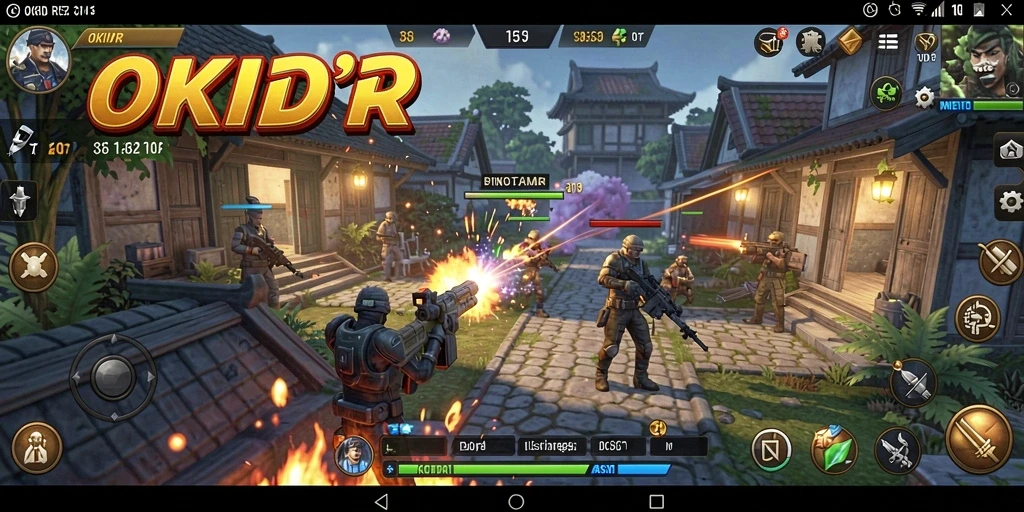 Tampilan gameplay OKIDR dengan pertempuran strategis yang seru.