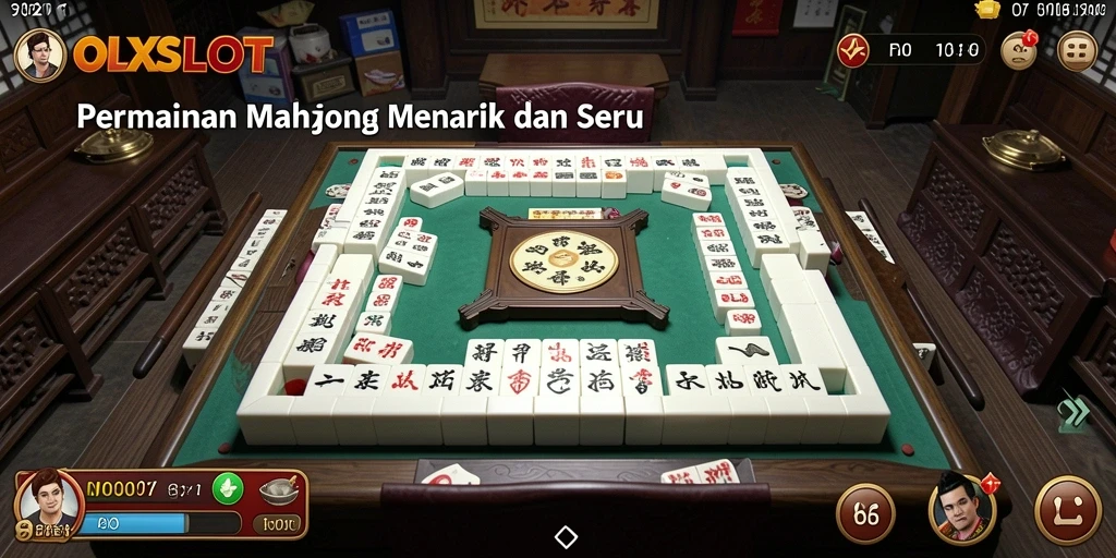 Screenshot gameplay OLXSLOT yang menampilkan momen seru permainan Mahjong.