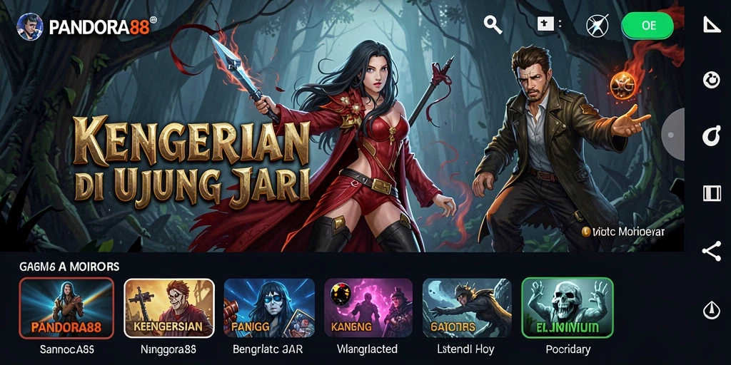 Tangkapan layar dari gameplay menegangkan PANDORA88.