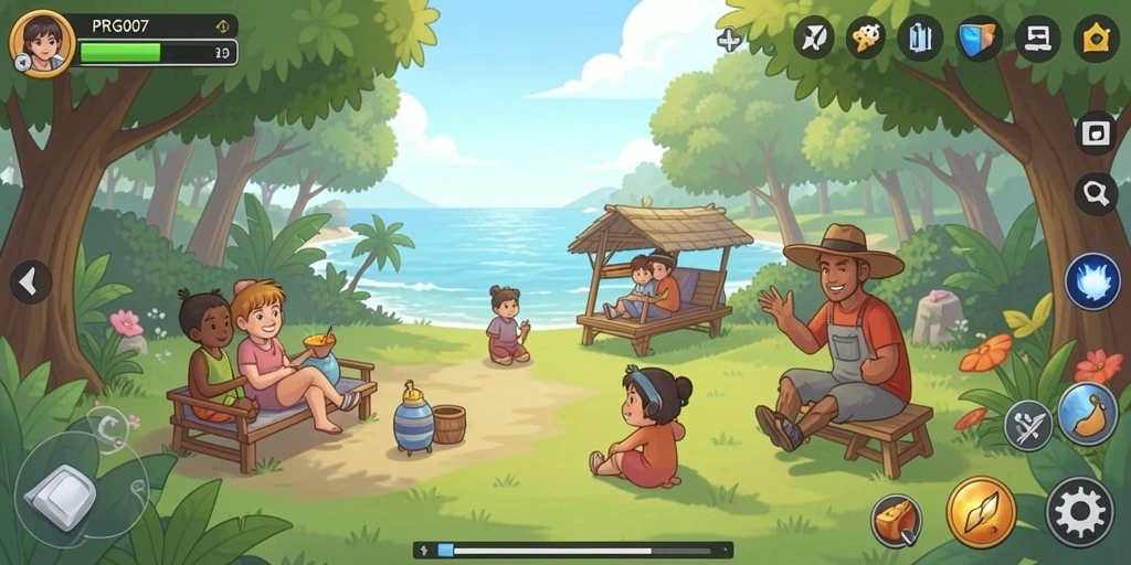 Tampilan penuh warna dari gameplay PRG007 yang mengasyikkan.