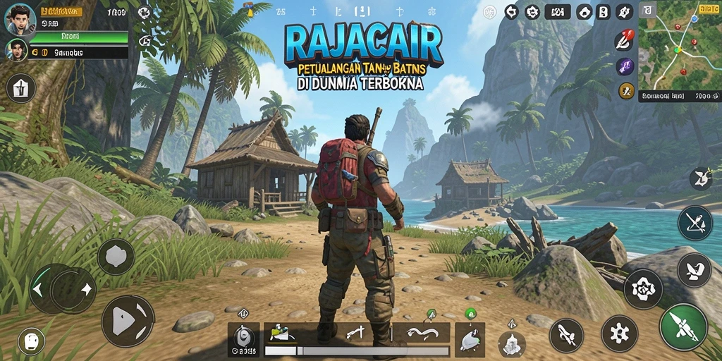 Tampilan gameplay yang memikat dalam dunia terbuka RAJACAIR.