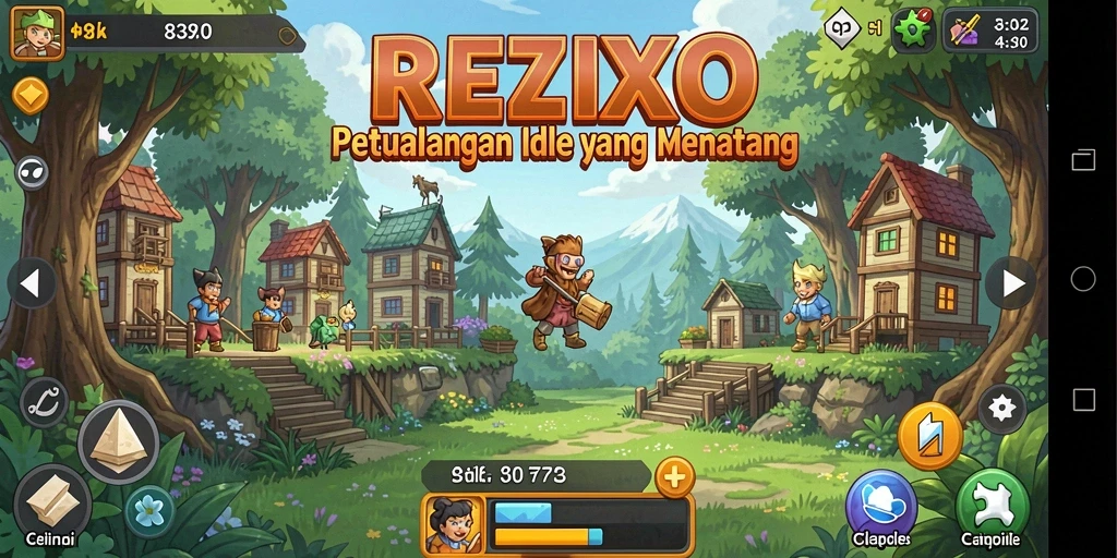 Tampilan gameplay seru dari REZIXO yang menggugah semangat.