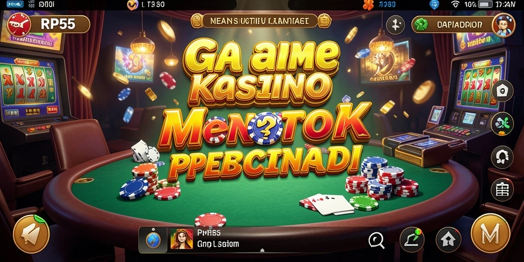 Tampilan gameplay seru dari RP55 dengan berbagai permainan Kasino.