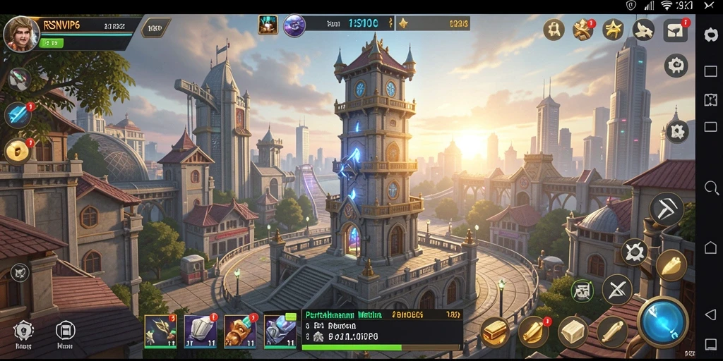 Tangkapan layar gameplay RSNVIP6 yang mendebarkan dalam pertahanan menara.