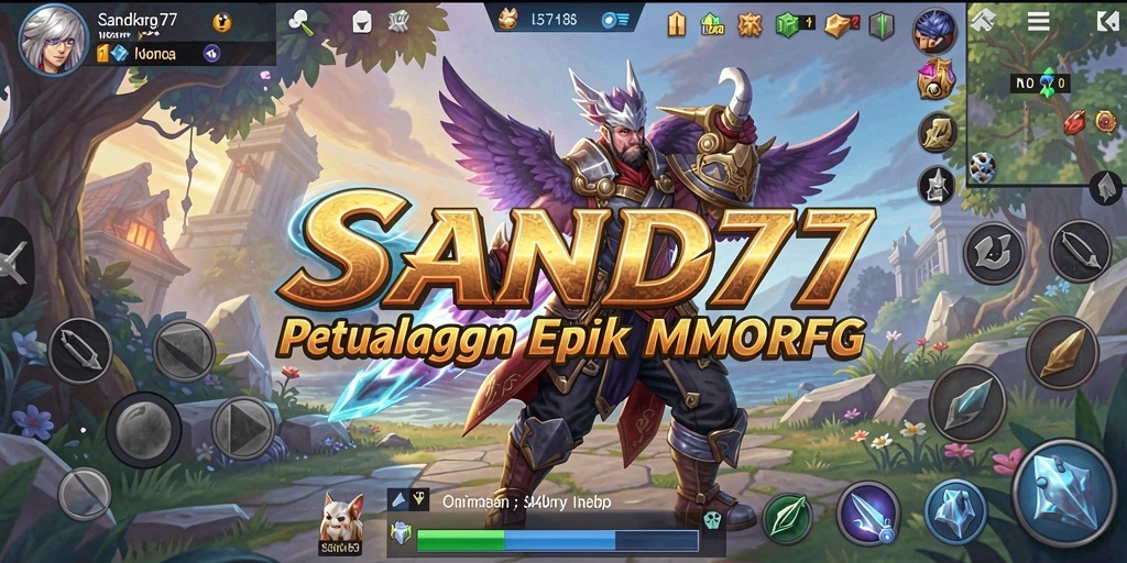 Gameplay SAND77 yang memukau dan penuh aksi MMORPG.