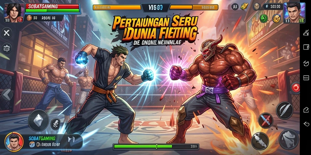Gameplay Fighting yang intens dan seru dalam SOBATGAMING.