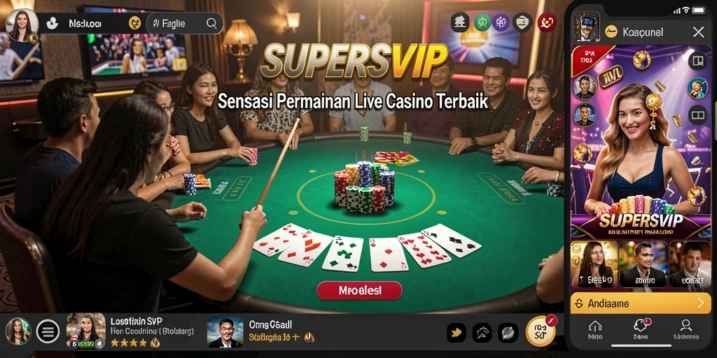 Tampilan gameplay interaktif di <strong>SUPERSVIP</strong> memberikan pengalaman kasino yang nyata.