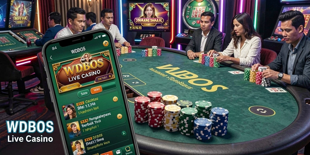 Tampilan gameplay Live Casino mengasyikkan di WDBOS.