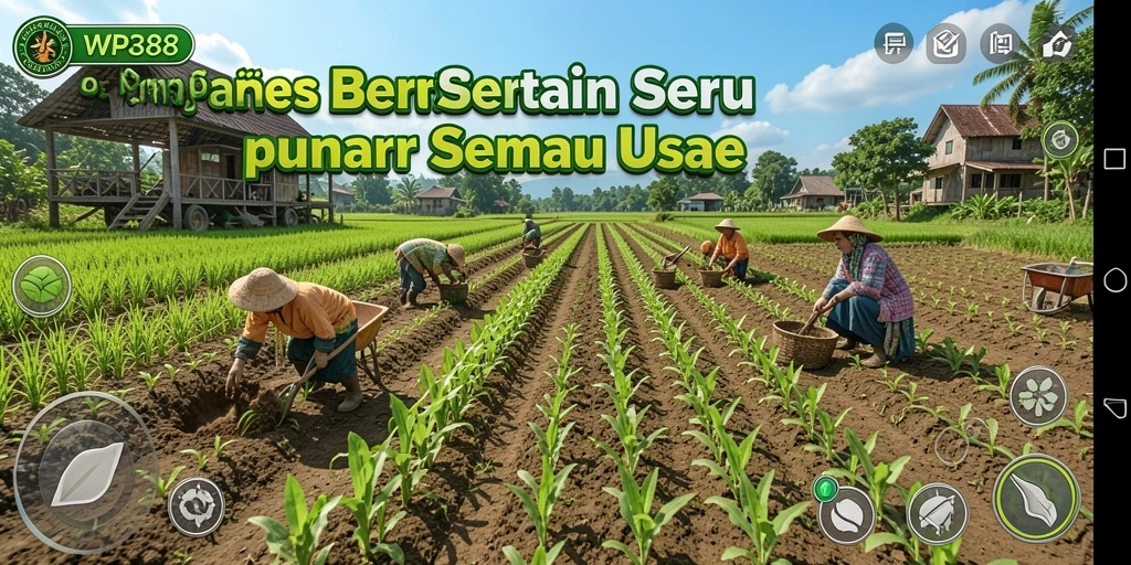 Tampilan gameplay WP888 yang menarik saat bertani.